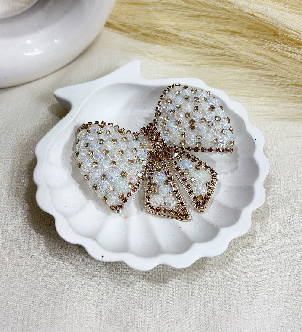 Celeste Crystal Bloom Hair Bow