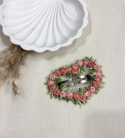Handmade Floral Snap Hair Clip