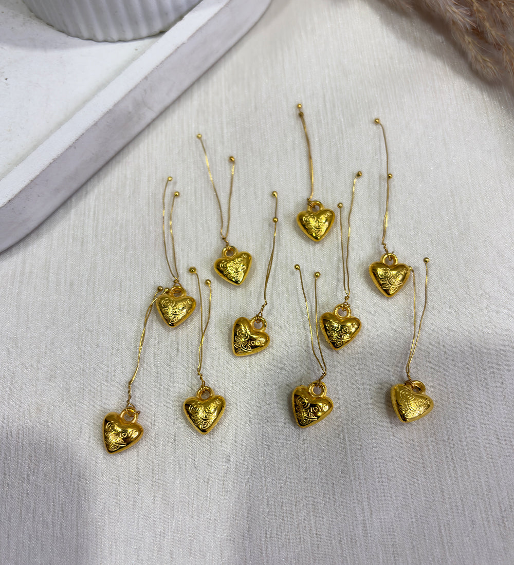 LoveLock Gold Heart Hair Charms