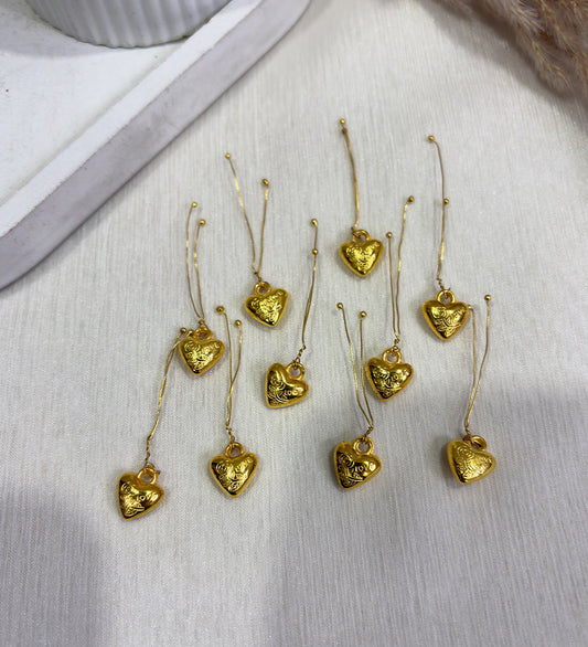 LoveLock Gold Heart Hair Charms