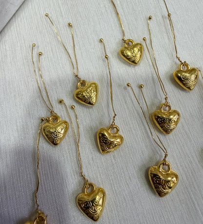 LoveLock Gold Heart Hair Charms