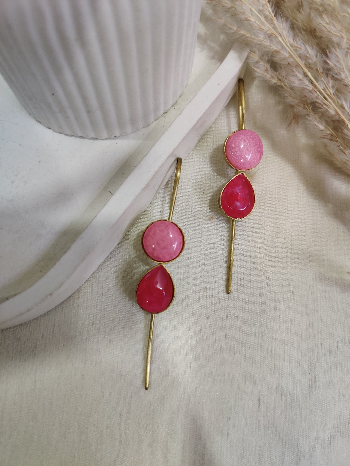 Pink Gem Ear Cuff