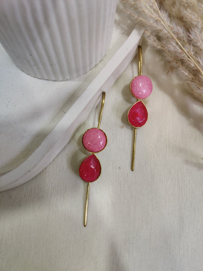 Pink Gem Ear Cuff