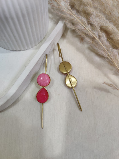 Pink Gem Ear Cuff