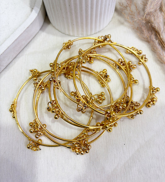 Golden Ghungroo Bangles Set