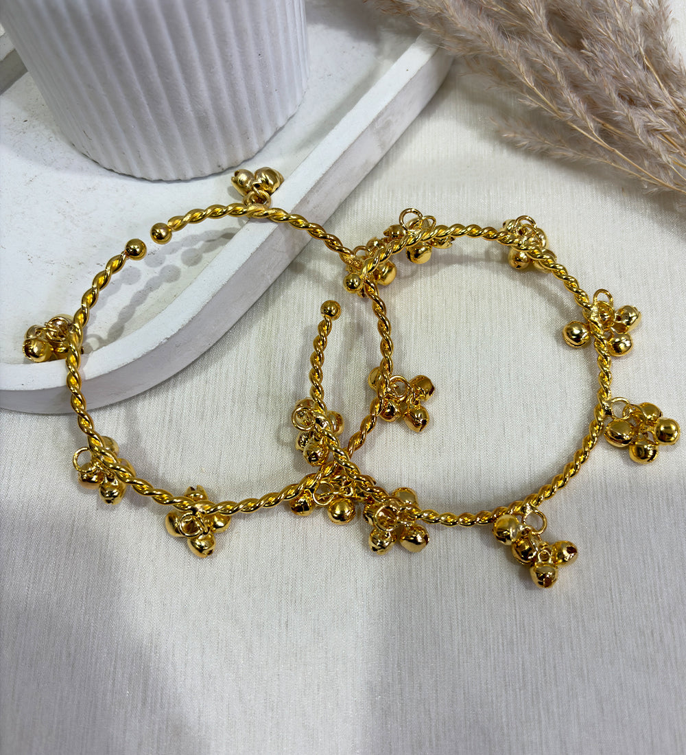 Gold Tone Ghungroo Bangle