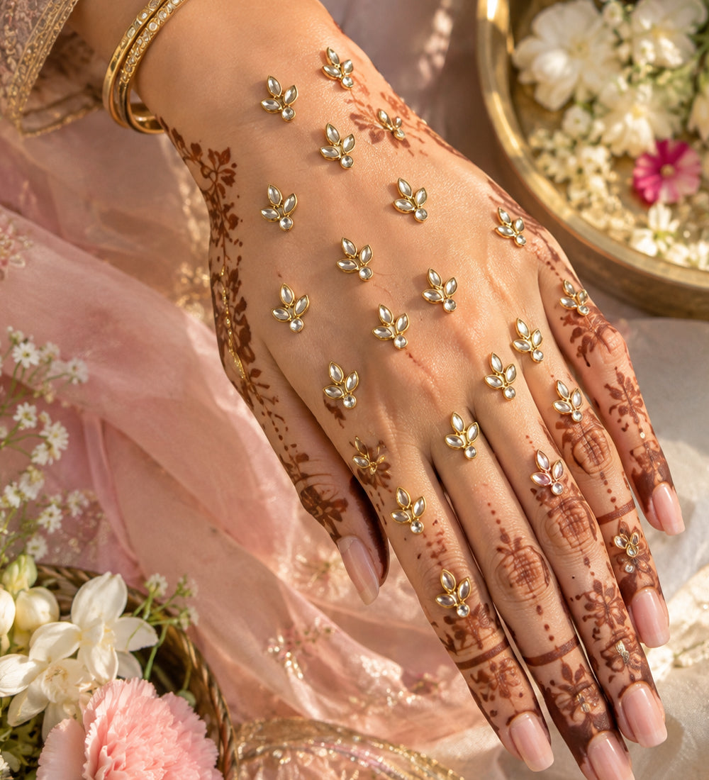 Bloom Kundan Stick-On