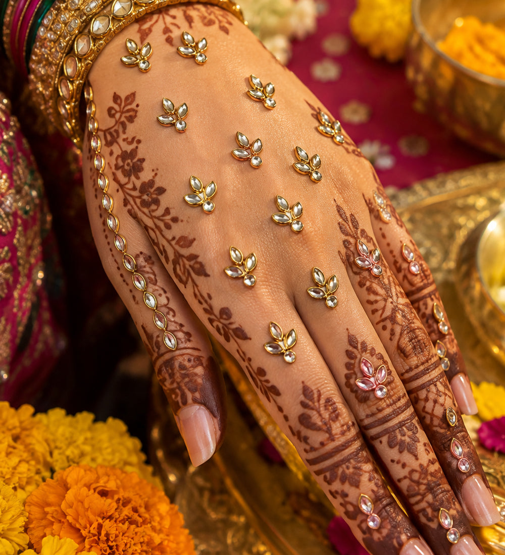 Bloom Kundan Stick-On