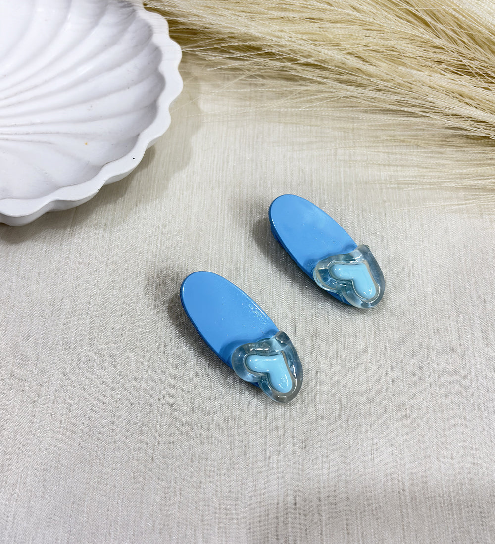 Jelly Heart Hair Clips