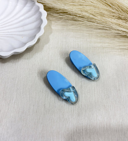 Jelly Heart Hair Clips