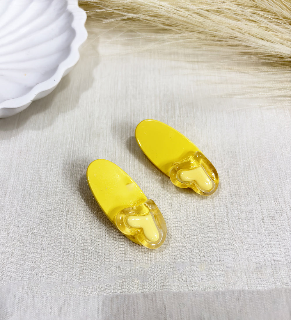 Jelly Heart Hair Clips