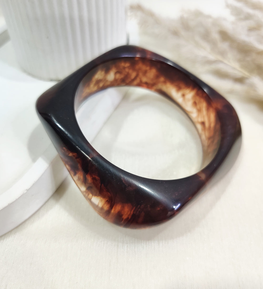 Glossy Resin Bangles Stack