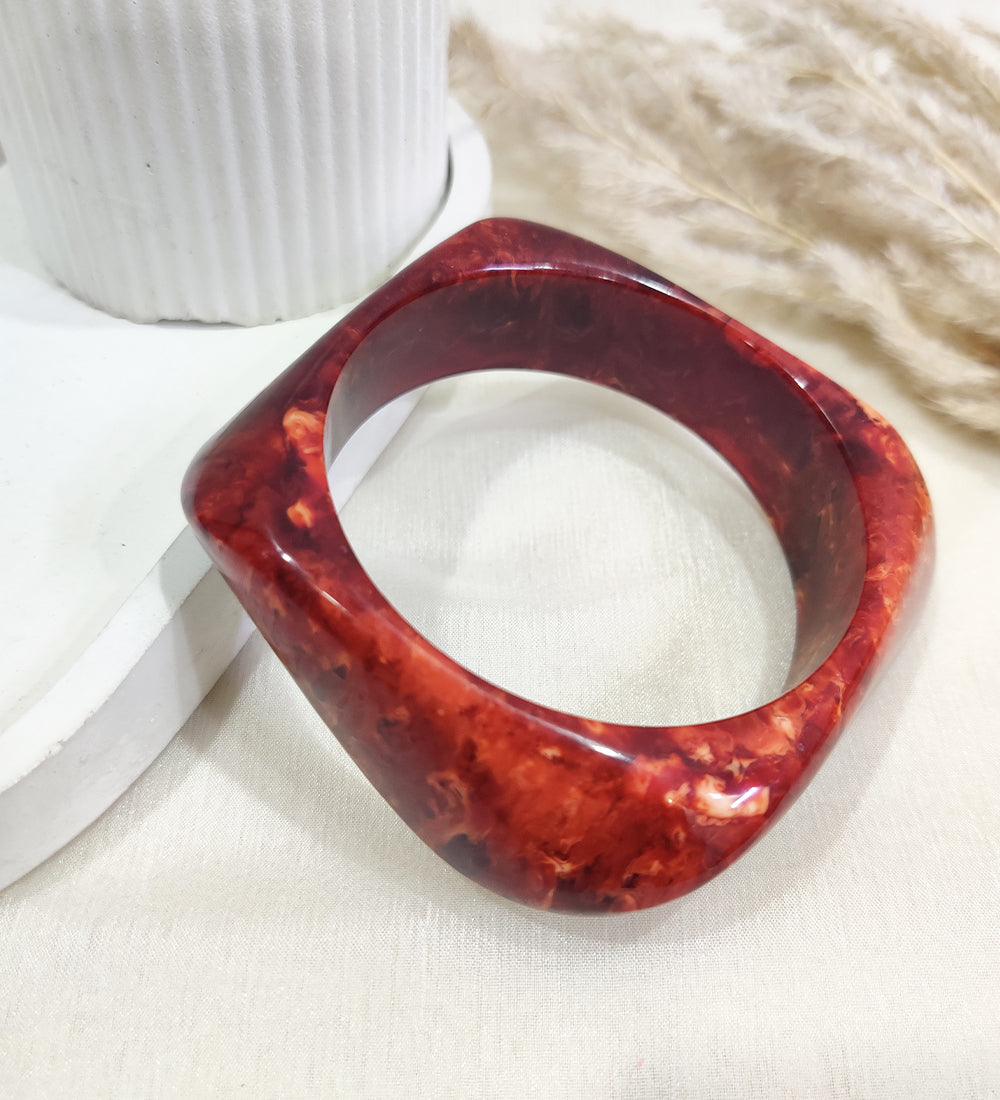 Glossy Resin Bangles Stack