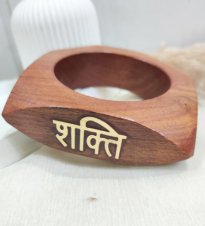 Wooden Shakti Engraved Bangle