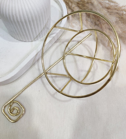 Golden Metal Bun Cover