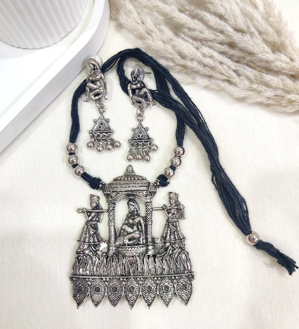 Cultural Heritage Oxidized Silver Jewelry Set