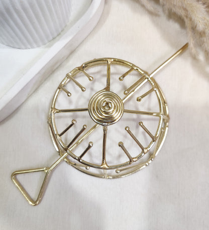 Golden Spiral Bun Cage- Perfect Hair Accessory for Neat Buns