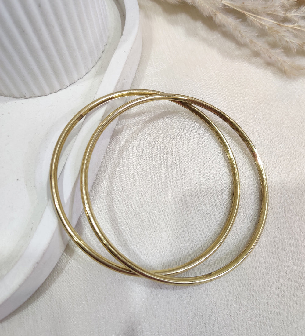 Designer Wooden & Gold Stud Bangles |Set of 5 Bangle