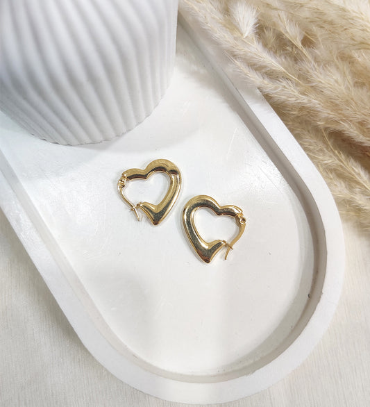 Little Heart Hoop  Earrings
