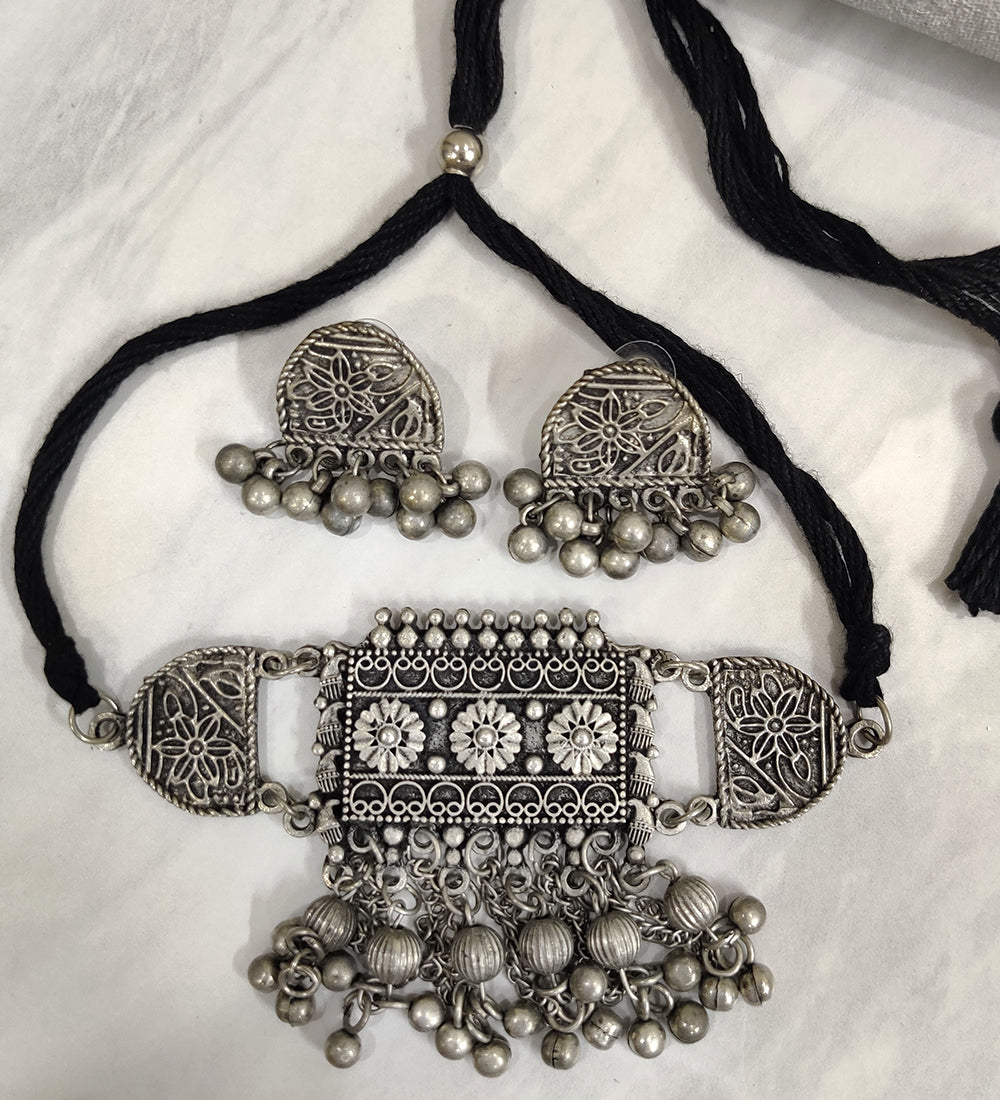 Oxidised Choker Set