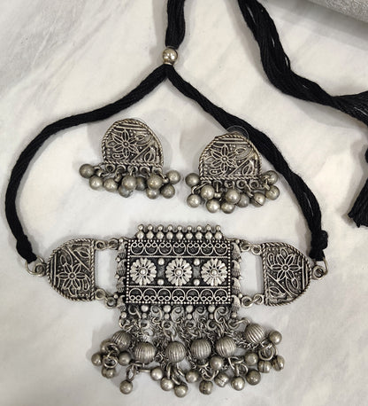 Oxidised Choker Set