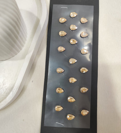 Golden Leaf Stone Stud Stick-on