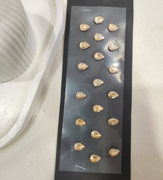 Golden Leaf Stone Stud Stick-on