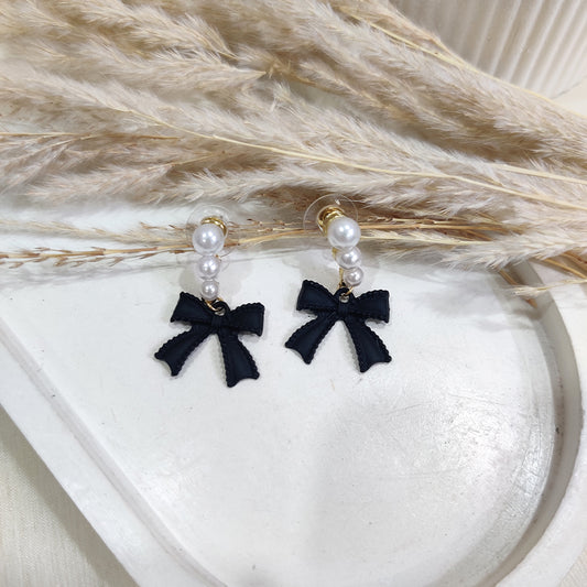 Pearl Bow Earrings