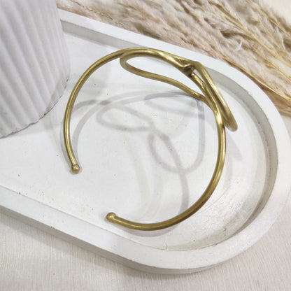 Bold Heart Open Cuff Bracelet