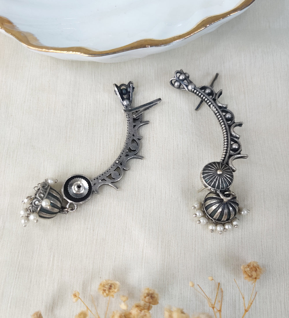 Antique Ear Cuff Jhumka Earrings
