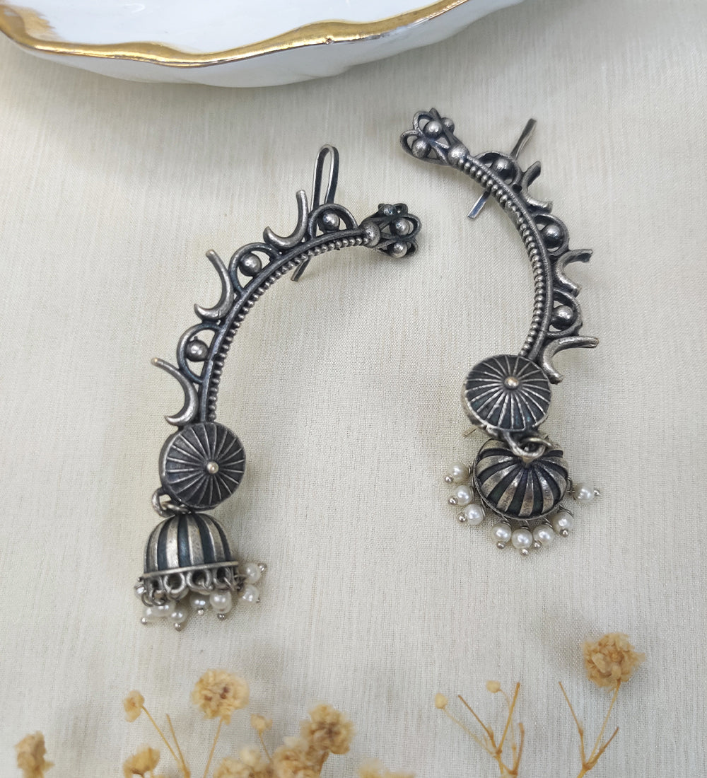 Antique Ear Cuff Jhumka Earrings