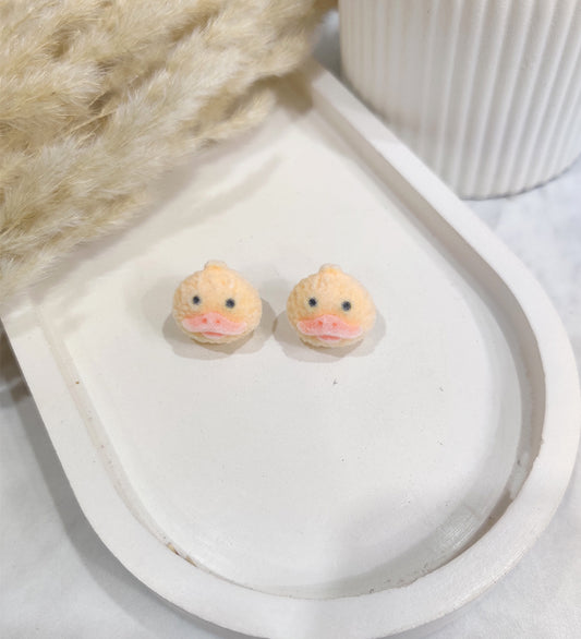 Fluffy Quack Stud Earrings
