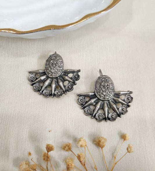 Oxidised Hook Earring