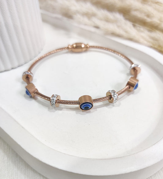Golden Evil Eye Bangle