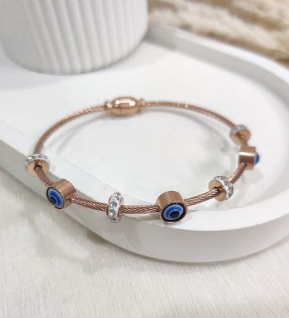 Golden Evil Eye Bangle