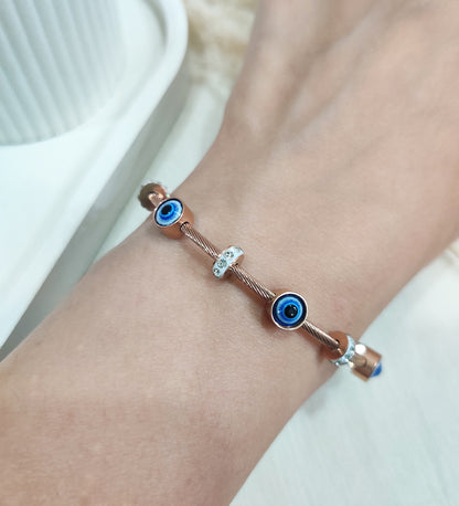 Golden Evil Eye Bangle