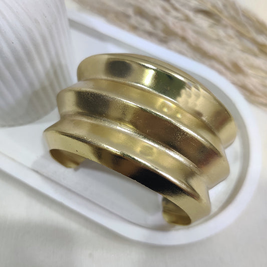 Vintage Glam Wide Cuff Bracelet
