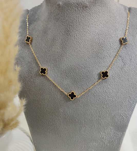 Multi Black Clove Pendant Necklace