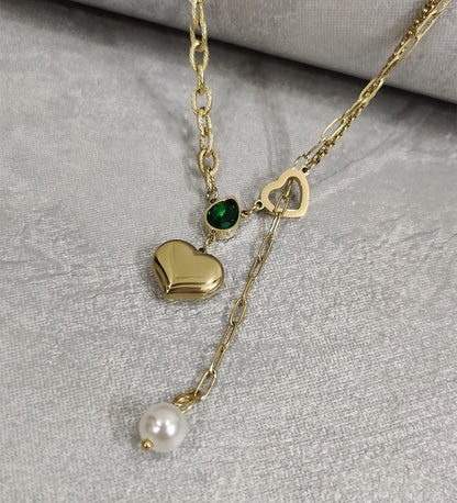 Anti-Tarnish Golden Heart  Neck Chain
