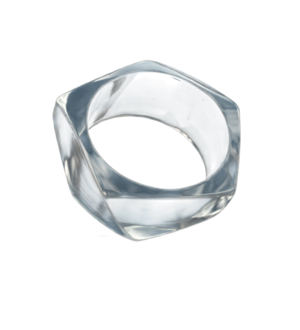 Transparent Geometric Resin Bracelet