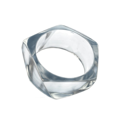 Transparent Geometric Resin Bracelet