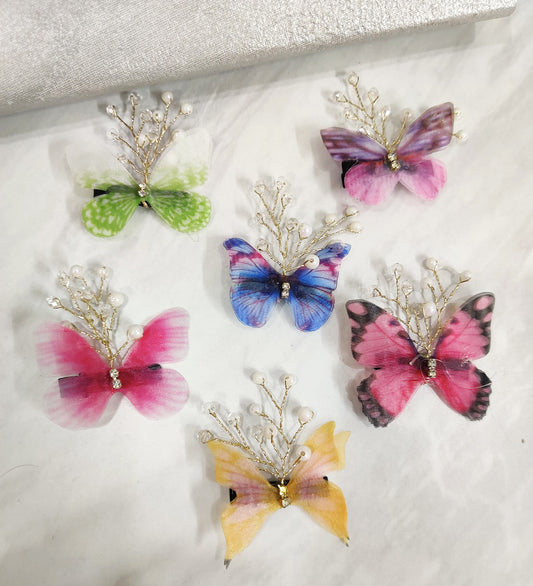 Multi Color Butterfly Clip