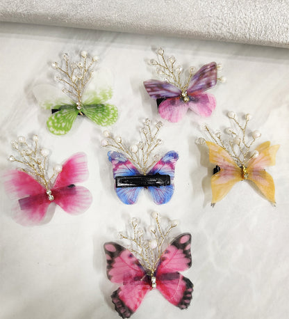 Multi Color Butterfly Clip