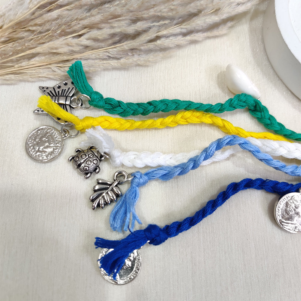 Boho Braided Hair Accessories with Shell & Coin Charms