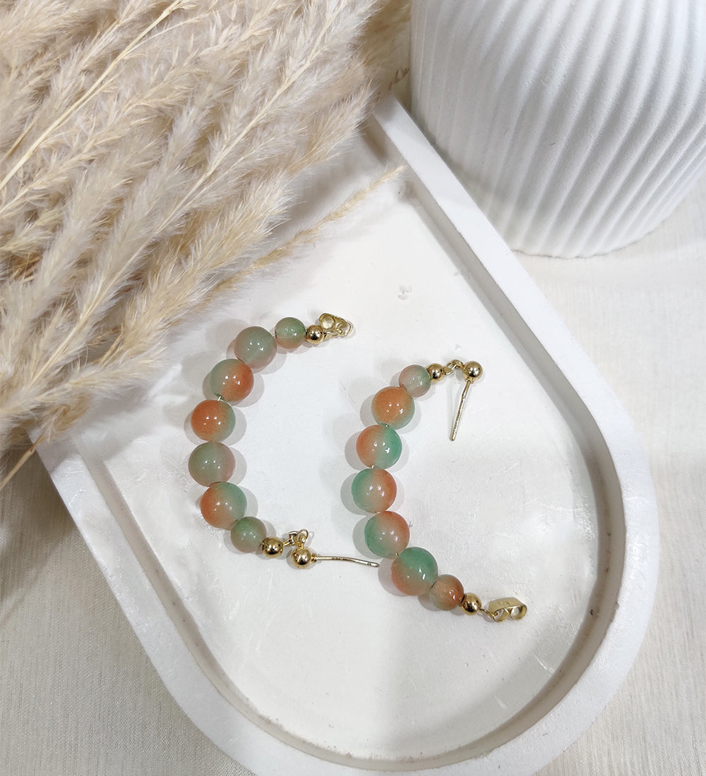 Stylist Beaded Hoop Earrings