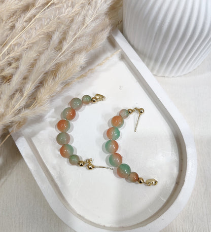 Stylist Beaded Hoop Earrings