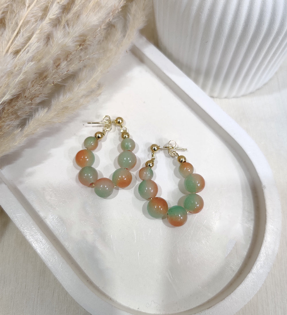 Stylist Beaded Hoop Earrings