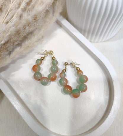 Stylist Beaded Hoop Earrings