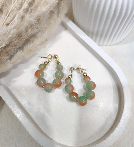 Stylist Beaded Hoop Earrings