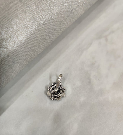 Oxidised Flower Non piercing Pressing Clip Nose Pin